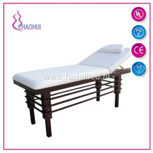 Wood facial bed used in beauty salon